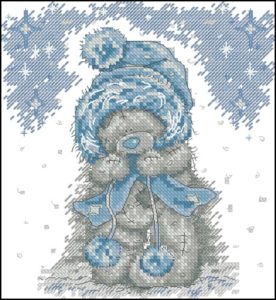 Bear in Blue Winter Hat