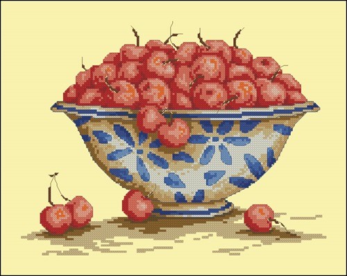 Вишни в миске