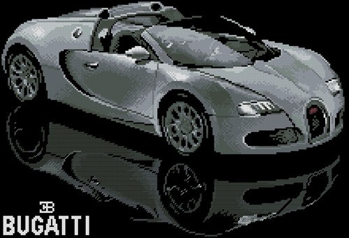 Серебристая Бугатти BUGATTI