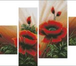 Triptico Poppies in four parts Triptico Poppies in four parts (триптих с маками)