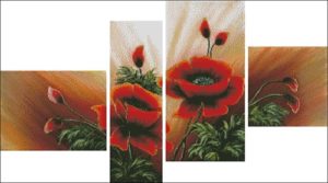 Triptico Poppies in four parts Triptico Poppies in four parts (триптих с маками)