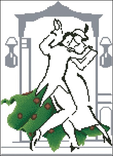 Dancing Couple in Green