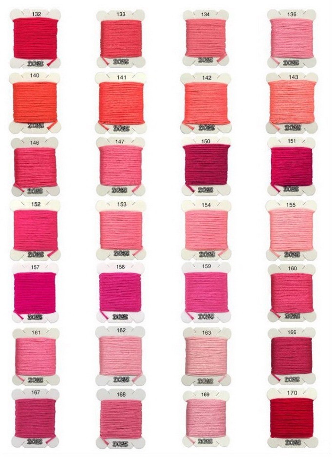 Dome Embroidery Floss Color Chart # 132 – 170