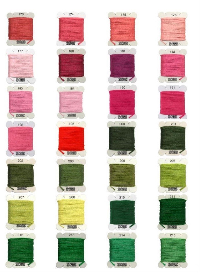 Dome Embroidery Floss Color Chart # 173 – 215