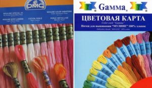 Таблица соответствия ниток мулине DMC (ДМС) и Gamma (Гамма) Таблица соответствия ниток мулине DMC и Gamma