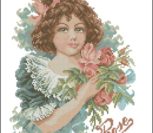 Rose meisje met rozen Rose meisje met rozen