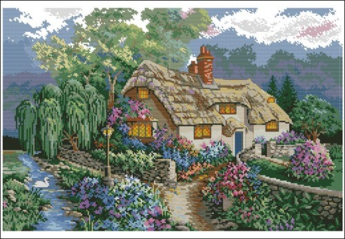 Cottage by the Stream