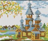 Церковь и деревушка Церковь и деревушка