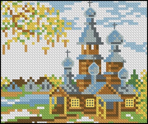 Церковь и деревушка