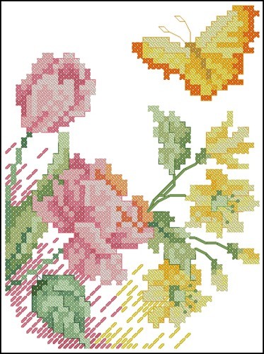 Butterfly Floral Pair