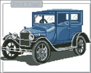 Вышивка ретро автомобиль Ford Вышивка ретро автомобиль Ford