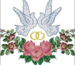 Свадебный рушник Голубки Свадебный рушник Голубки