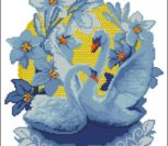Красивые лебеди для свадебного рушника Красивые лебеди для свадебного рушника