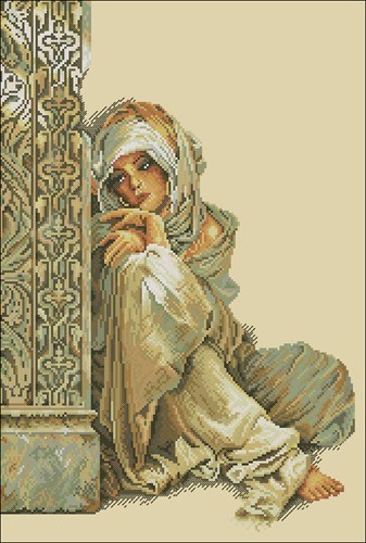 Arabian Girl by the Column