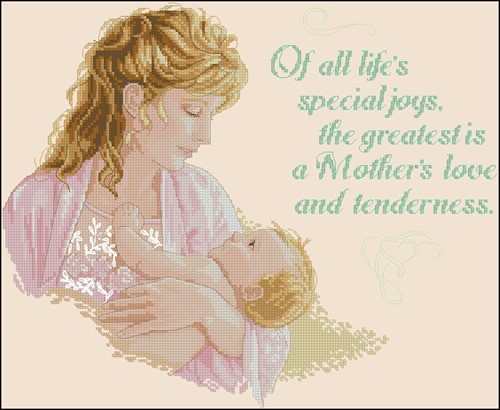 Mother Cradling Her Baby