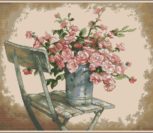 Roses on White Chair Roses on White Chair