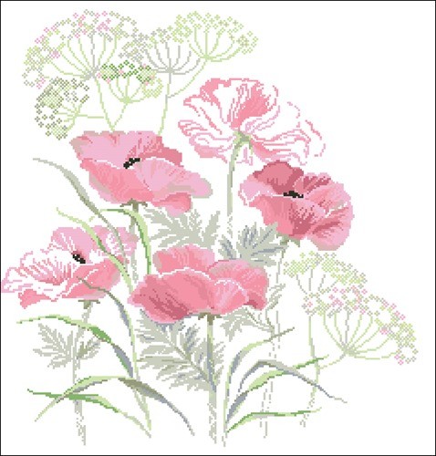 Translucent Pink Poppies
