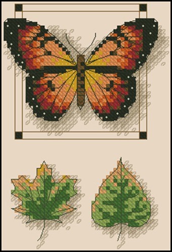 Butterfly and Leaves