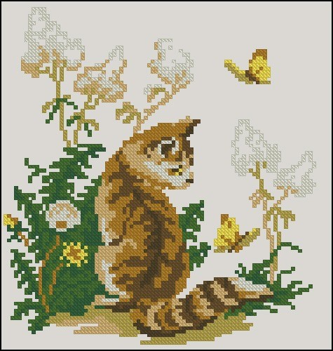 Котик и бабочки