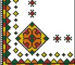 Уголок для салфетки с народным узором Уголок для салфетки с народным узором