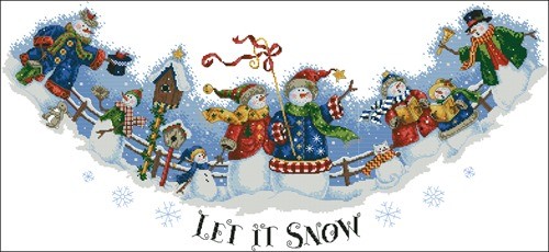 Snow carolers tree skirt