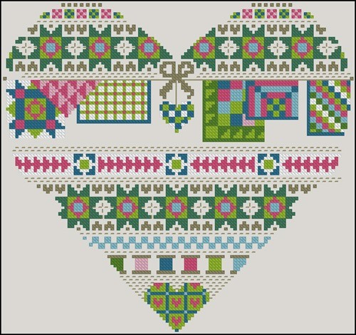 Patchwork heart (spring)