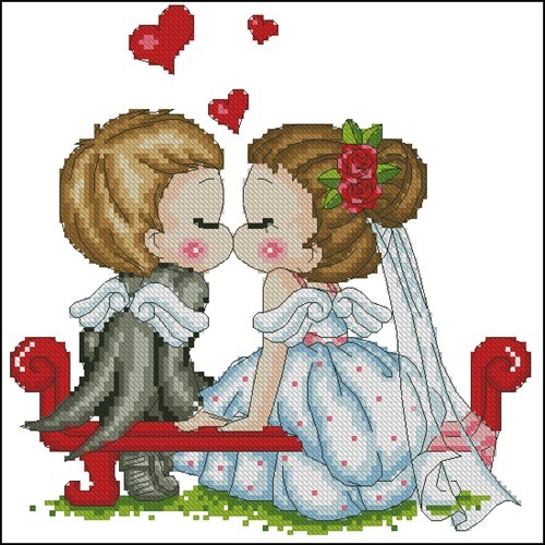 Bride and Groom's First Kiss