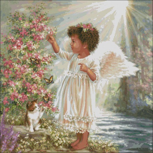 Little Angel and Kitten