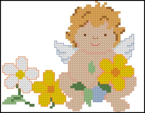 Little Angel with Daisies