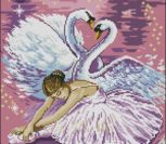 Ballerina with swans Ballerina with swans