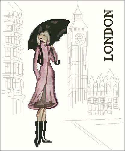 London Stroll With Umbrella