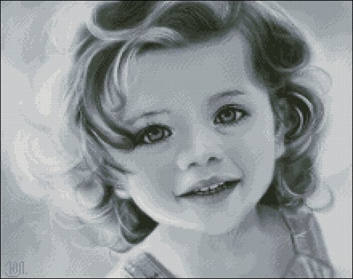 Curly-Haired Girl Smiling