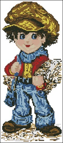 Little Farm Boy with Cap