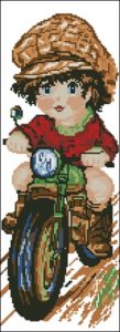 Little Boy on a Motorcycle Little Boy on a Motorcycle