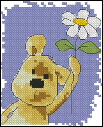 Teddy Bear with a Daisy