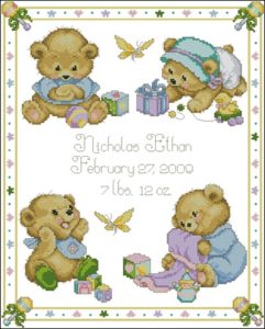 Baby Bears Birth Sampler Baby Bears Birth Sampler