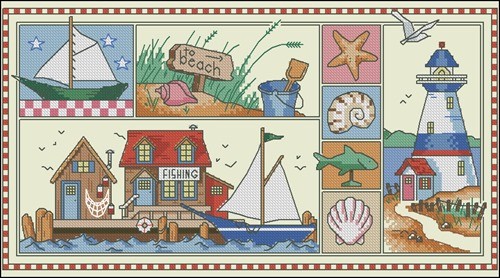 Seaside Village Sampler