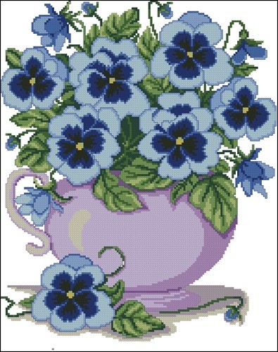 Pansies in a Pitcher