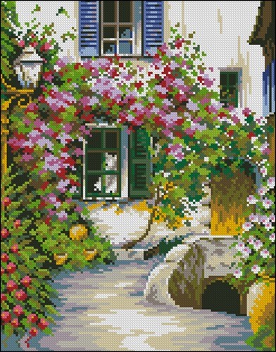 Flowering Courtyard Well
