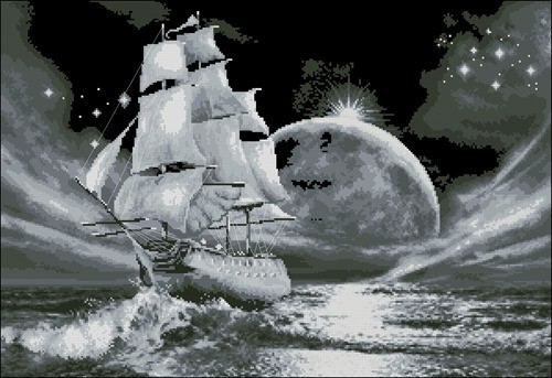 Ship Under the Moon