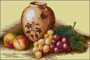Персики и виноград