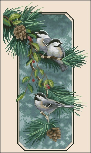 Chickadees on a Branch