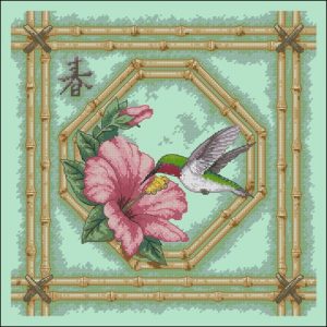 Hummingbird and Bamboo Hummingbird and Bamboo