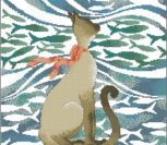 Кошка с рыбками (подушка) Кошка с рыбками (подушка)