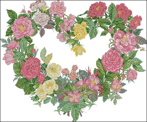 A Rose Heart Wreath