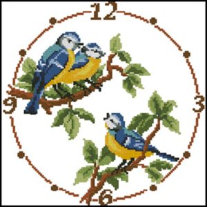Часы с синичками Часы с синичками
