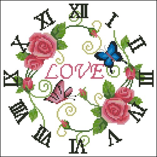 Часы с надписью LOVE