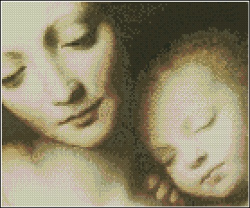 Mother Cradling Sleeping Infant