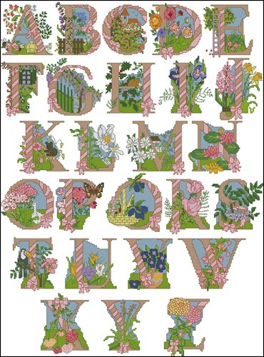 Floral Alphabet Burda Moden