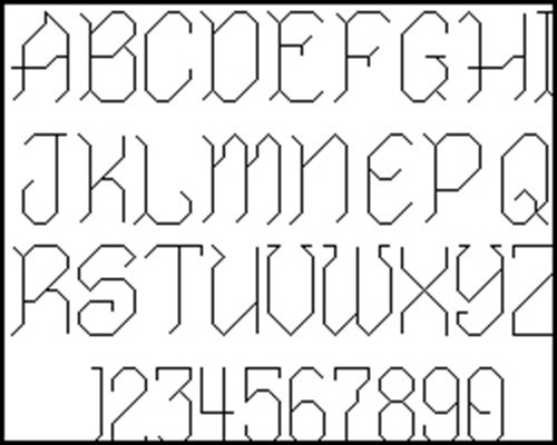Uppercase Alphabet and Numbers